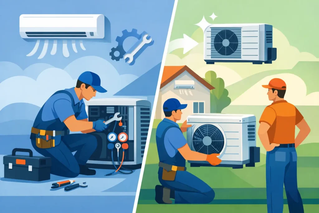 AC Repair Versus AC Replacement for Your Property